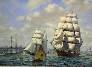 Seascape, boats, ships and warships. 54, unknow artist